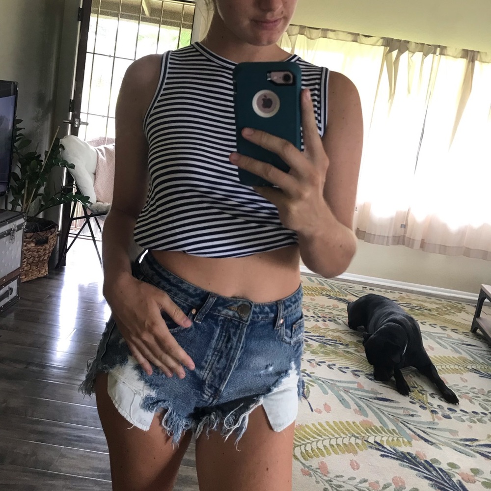 Trendy jean shorts